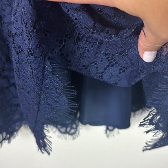 Joie Navy Blue Lace Fit And Flare Sleeveless Dress size 0 - Picture 4 of 10